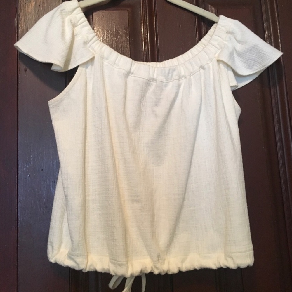 Madewell Texture & Thread Off the Shoulder Top - Picture 3 of 5